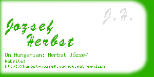 jozsef herbst business card