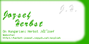 jozsef herbst business card